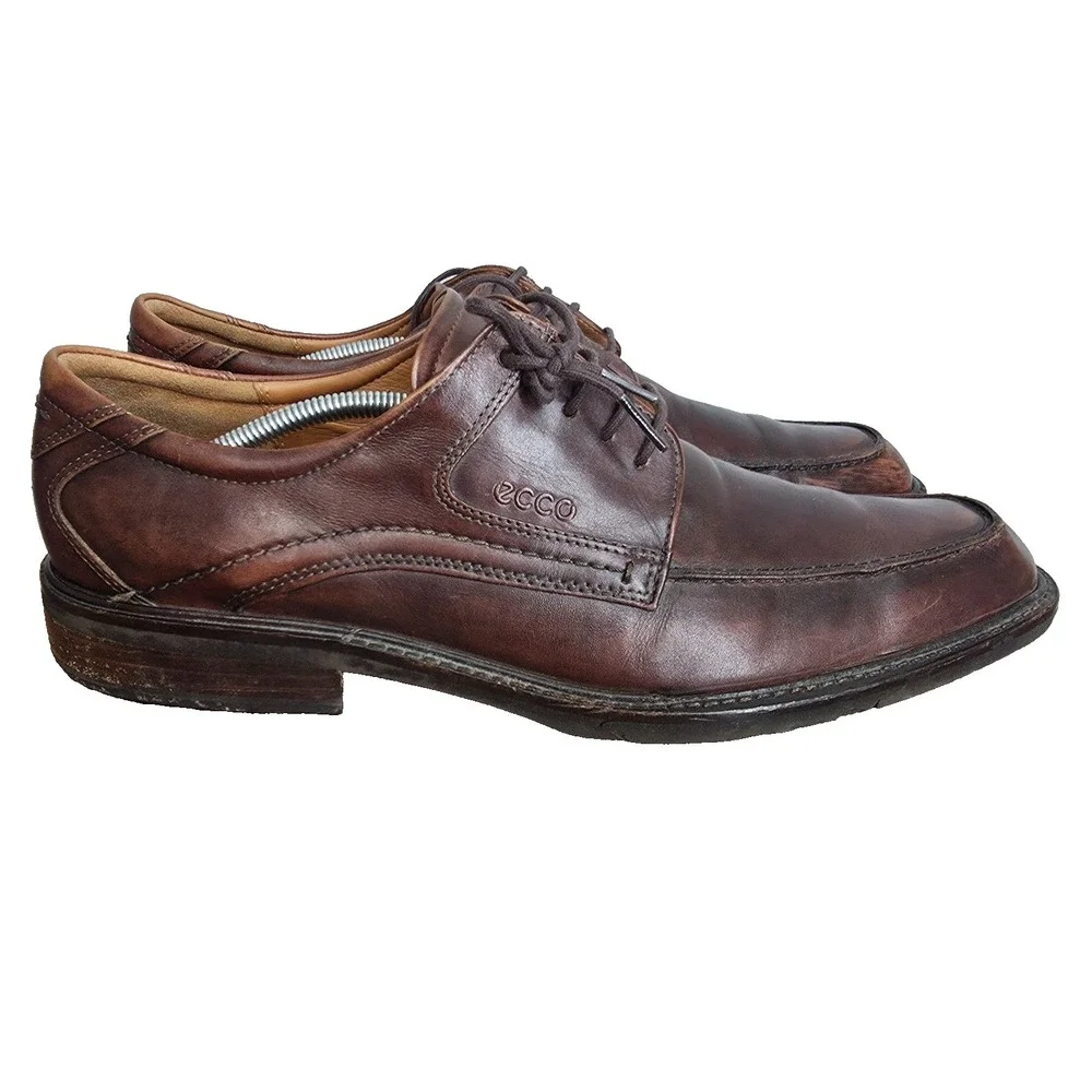 Ecco Windsor Oxford Shoes Mens EU 47 US 13 / 13.5‎ Brown Leather Comfort Derby